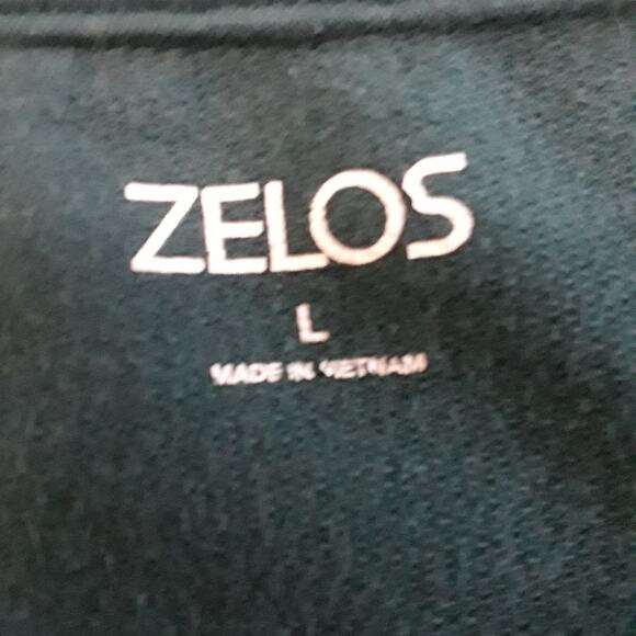 Zelos Womens Sz L Hunter Green Lightweight Long Sleeve Sweatshirt - Picture 3 of 10